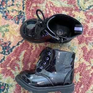 Black sparkly toddler boots